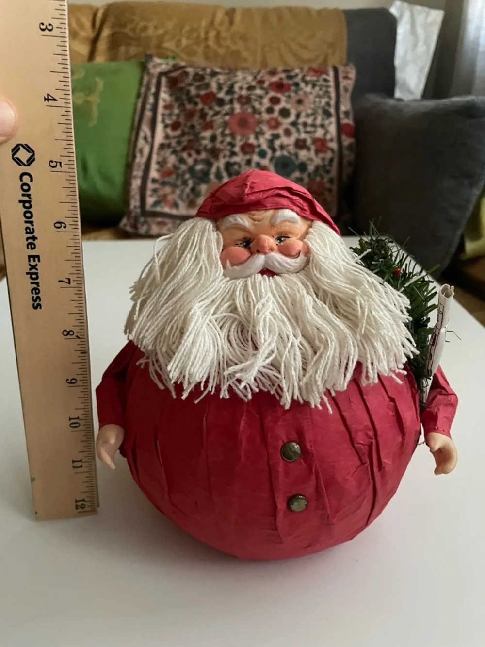 Handcrafted‎ Red Santa Holiday Figurine - Classic Christmas Decor
